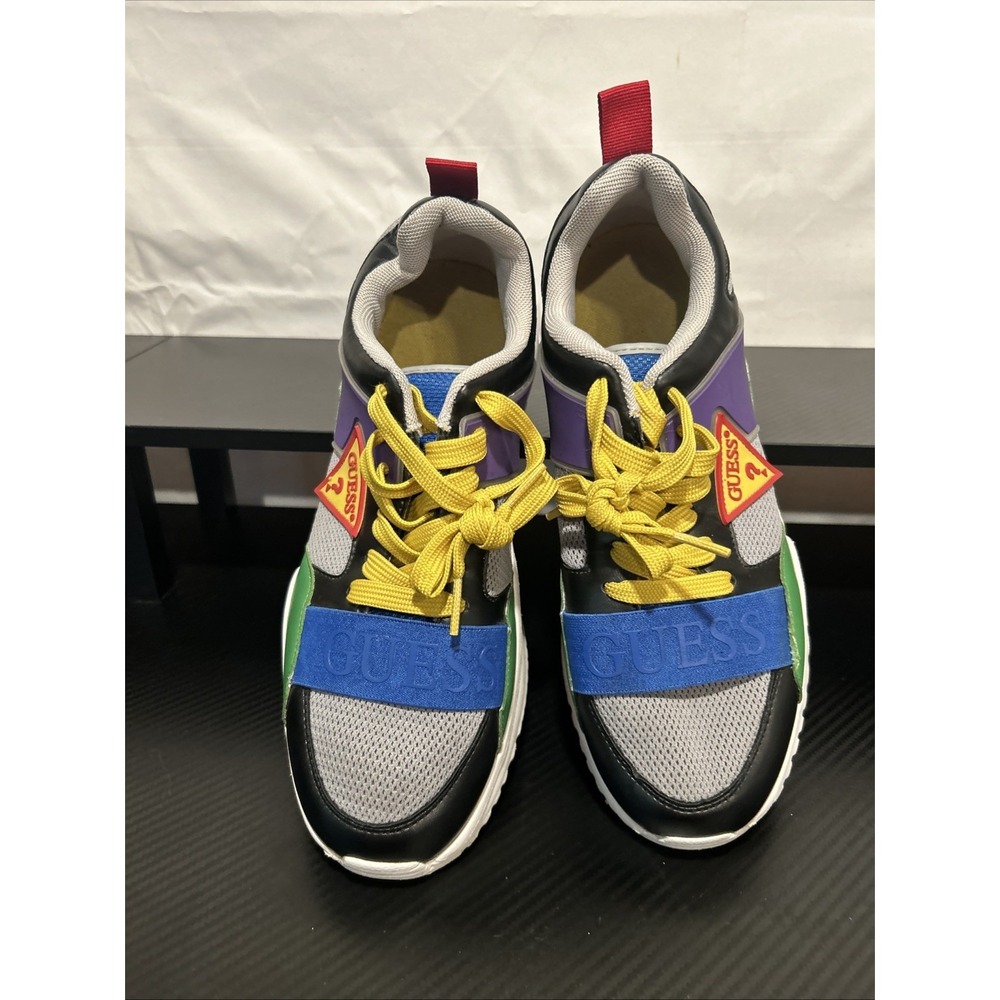 Men's GUESS Skillz Lace Up Fashion High Top Colorful Sneakers size 9 - Picture 4 of 8